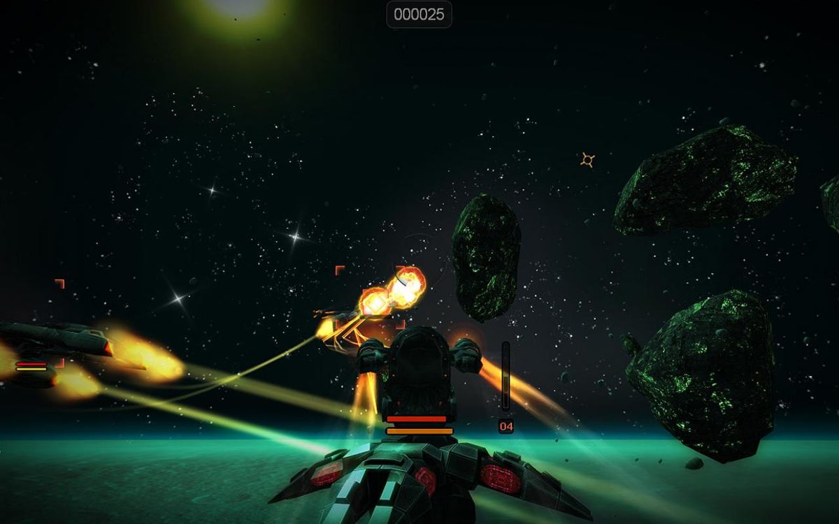 Protector 2 (Windows) screenshot: Enemy ships in flyby