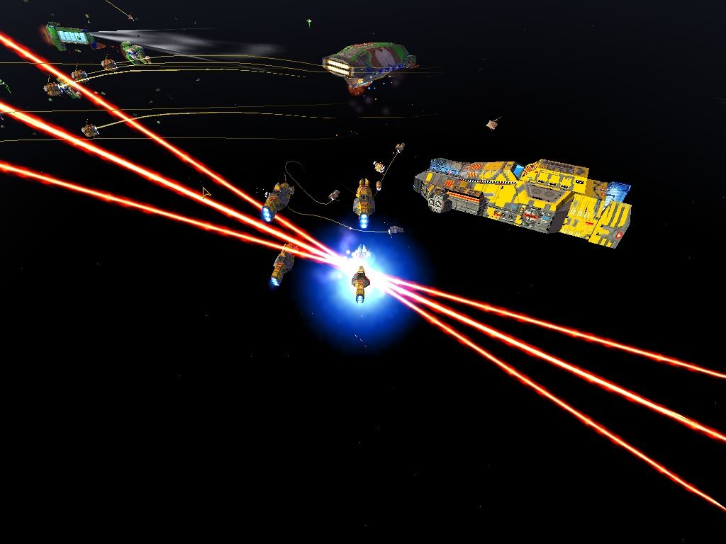Homeworld (Windows) screenshot: Battle action 2