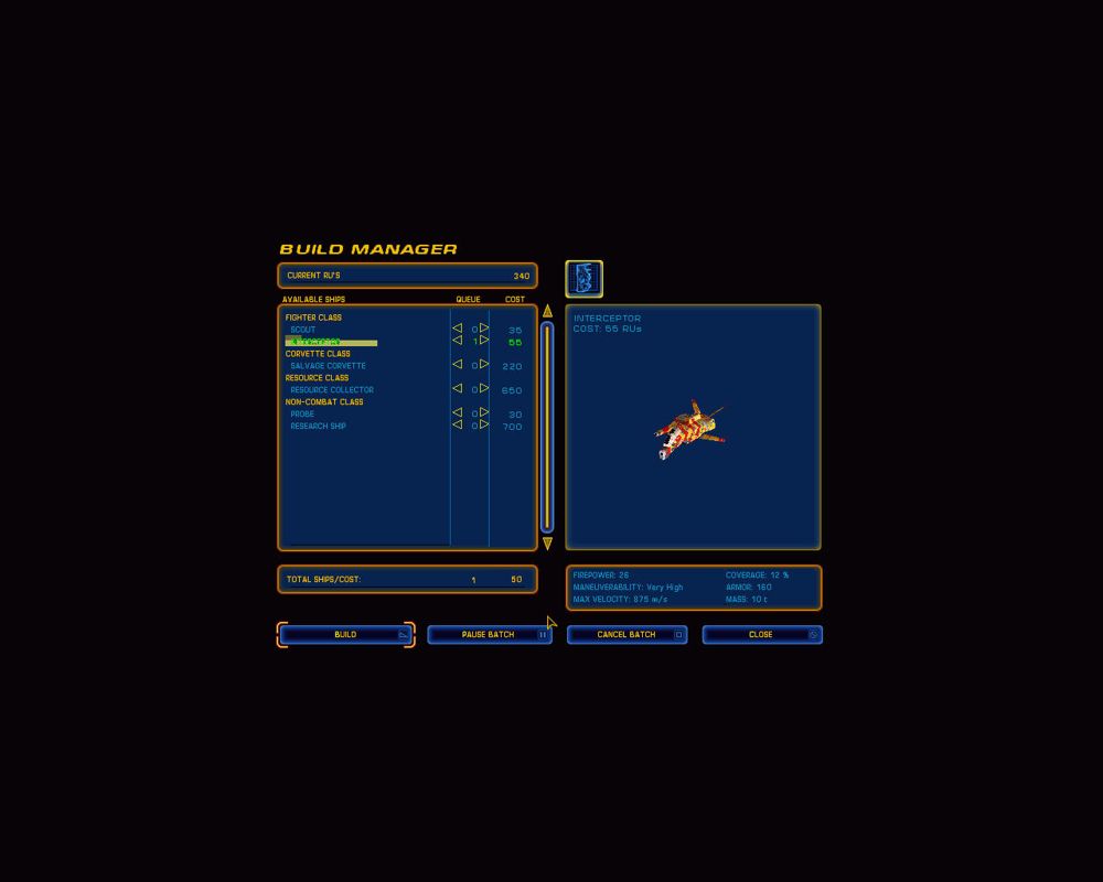 Screenshot of Homeworld (Windows, 1999) - MobyGames