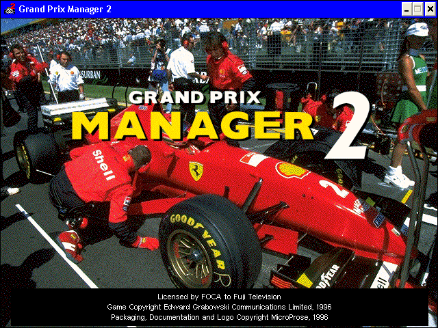 Grand Prix Manager 2 (Windows) screenshot: Main menu