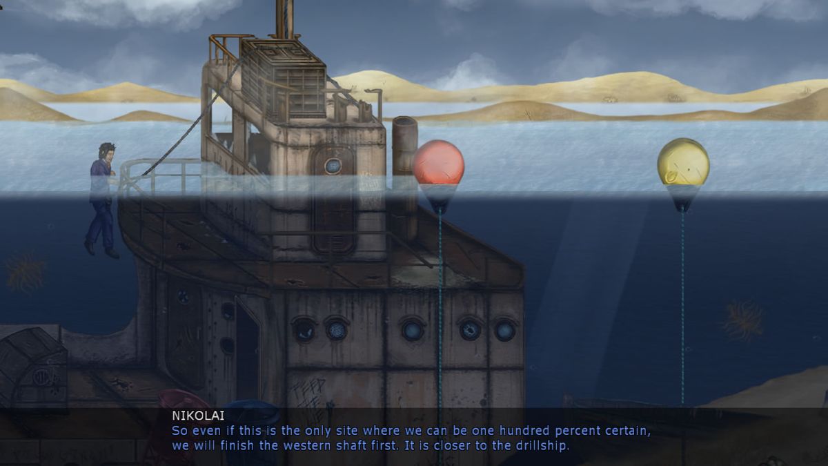 Residue (Windows) screenshot: The entire area is flooded, so you also need to swim.