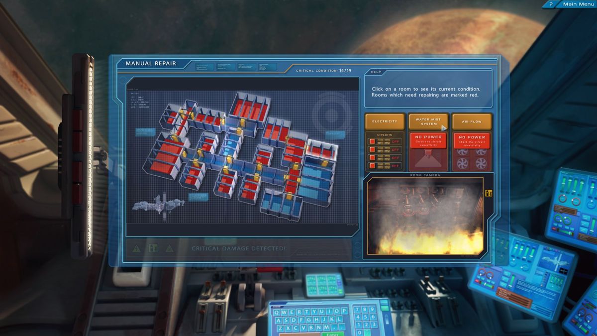 J.U.L.I.A.: Among the Stars (Windows) screenshot: Repairing the sections of the probe.