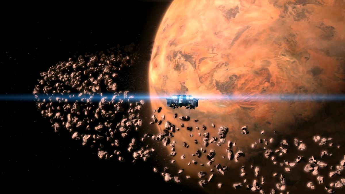 J.U.L.I.A.: Among the Stars (Windows) screenshot: Landing on the planet.