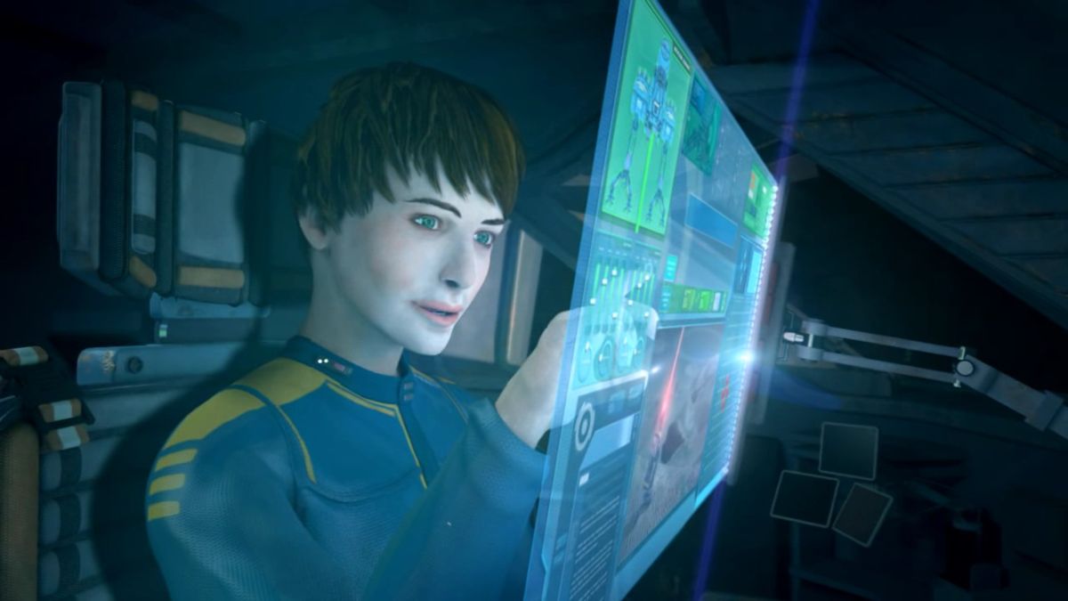 J.U.L.I.A.: Among the Stars (Windows) screenshot: Rachel commands Mobot from the probe.
