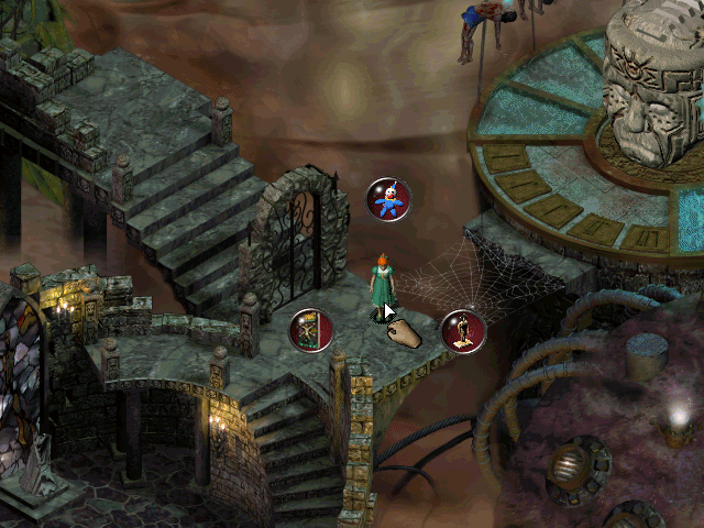 Sanitarium (Windows) screenshot: You can choose between those three incarnations of Max in the final chapter