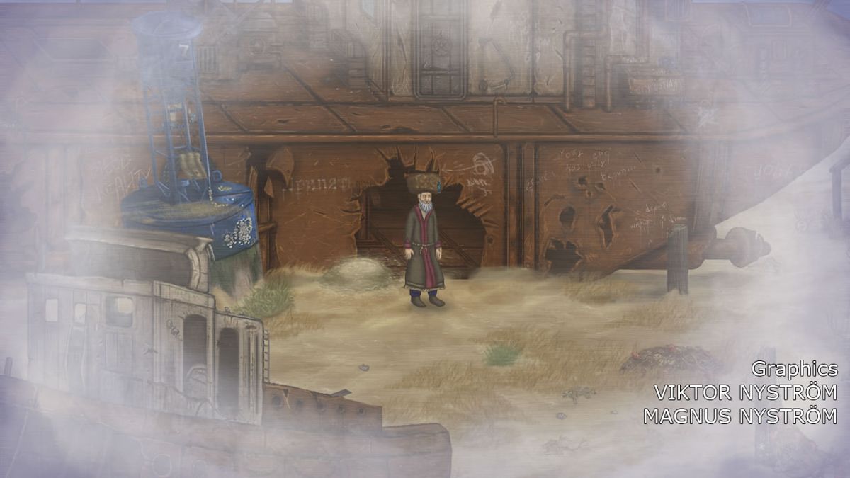 Residue (Windows) screenshot: Jumagul is introduced in the opening sequence.