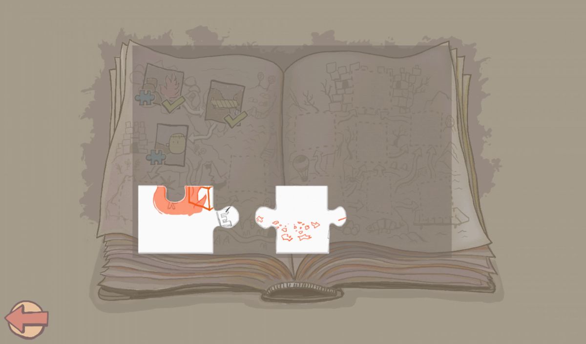 Draw a Stickman: Epic (Android) screenshot: The collected puzzle pieces so far.