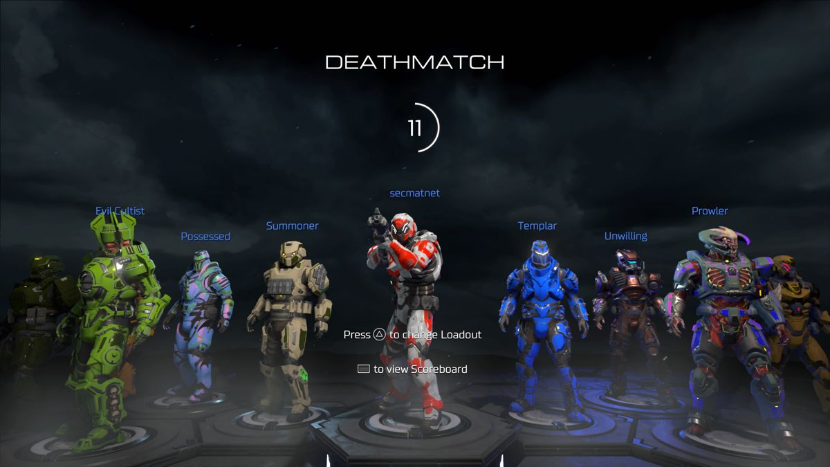 Doom (PlayStation 4) screenshot: Multiplayer deathmatch commencing soon