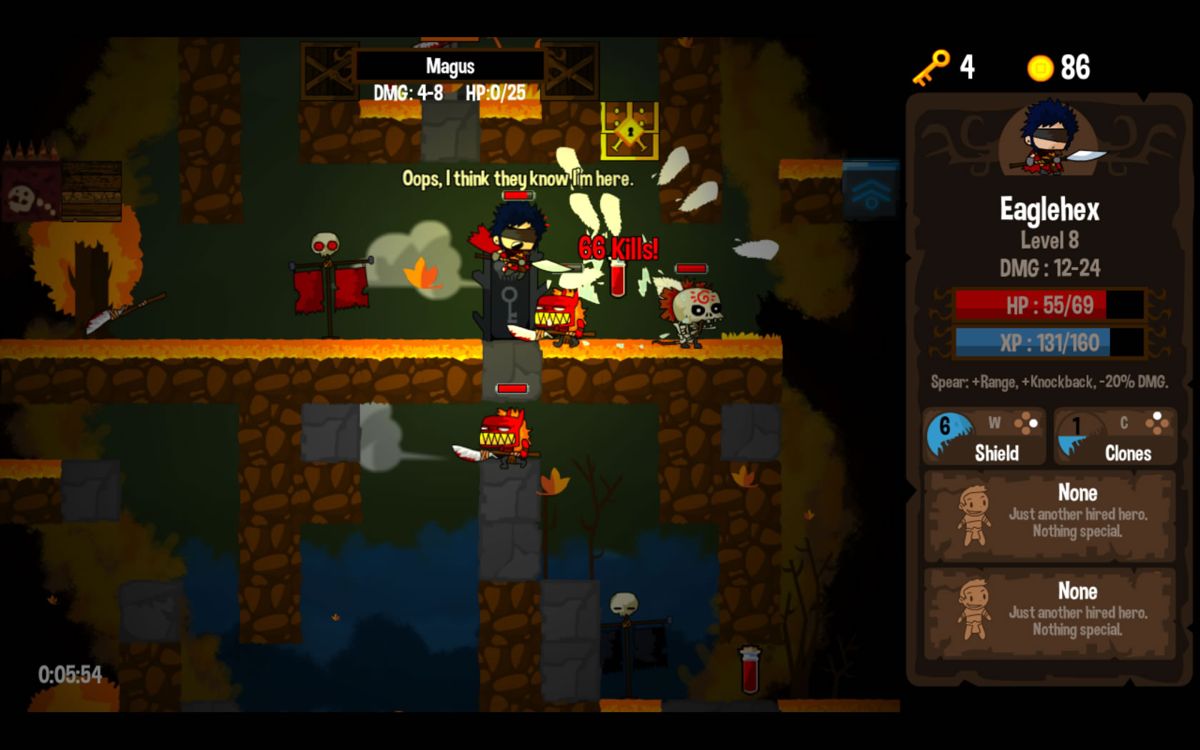 Screenshot of Vertical Drop Heroes HD (Windows, 2014) - MobyGames