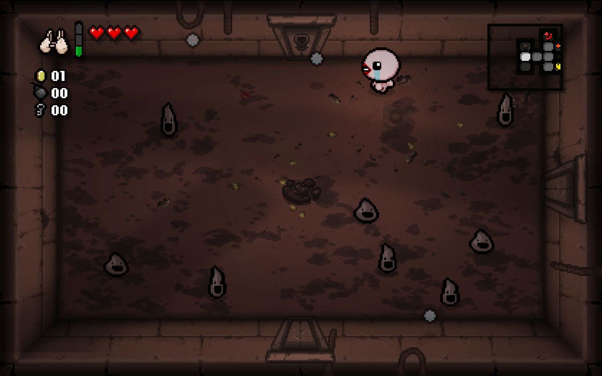 The Binding of Isaac: Rebirth (Windows) screenshot: These pieces of poo are new enemies.