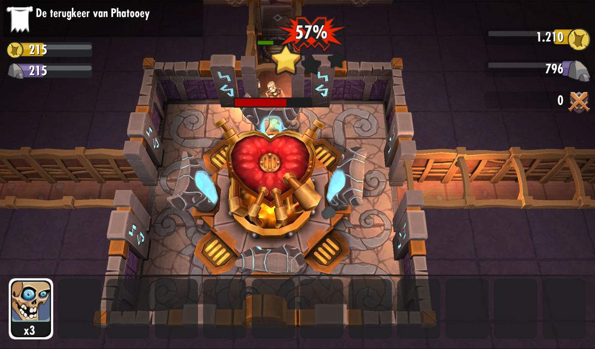 Dungeon Keeper (Android) screenshot: The dungeon's heart (Dutch version).