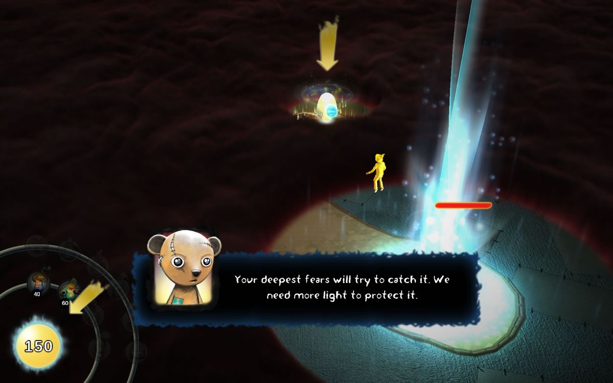 Shad'O (Windows) screenshot: The teddy bear helps you through the early stages.