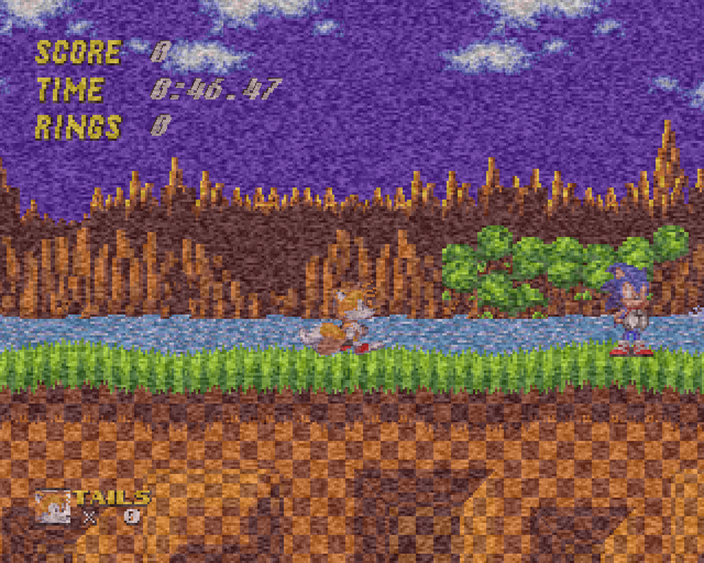 Sonic.EXE: The Game (Windows) screenshot: We found Sonic but there is static.