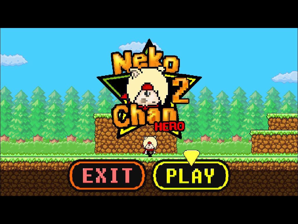 NekoChan Hero Collection (Windows) screenshot: <i>NekoChan Hero 2</i>: main menu