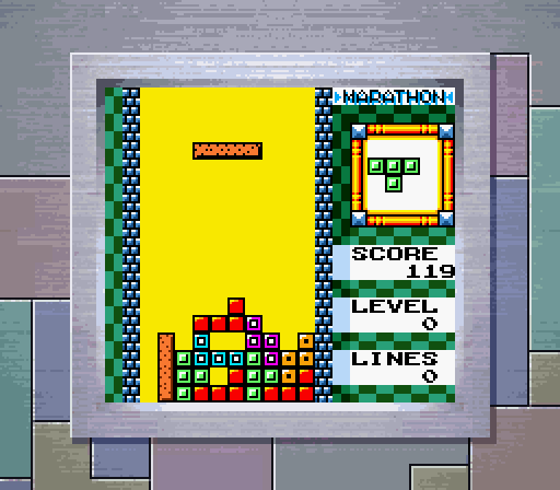 Tetris DX (Game Boy Color) screenshot: Drop those blocks
