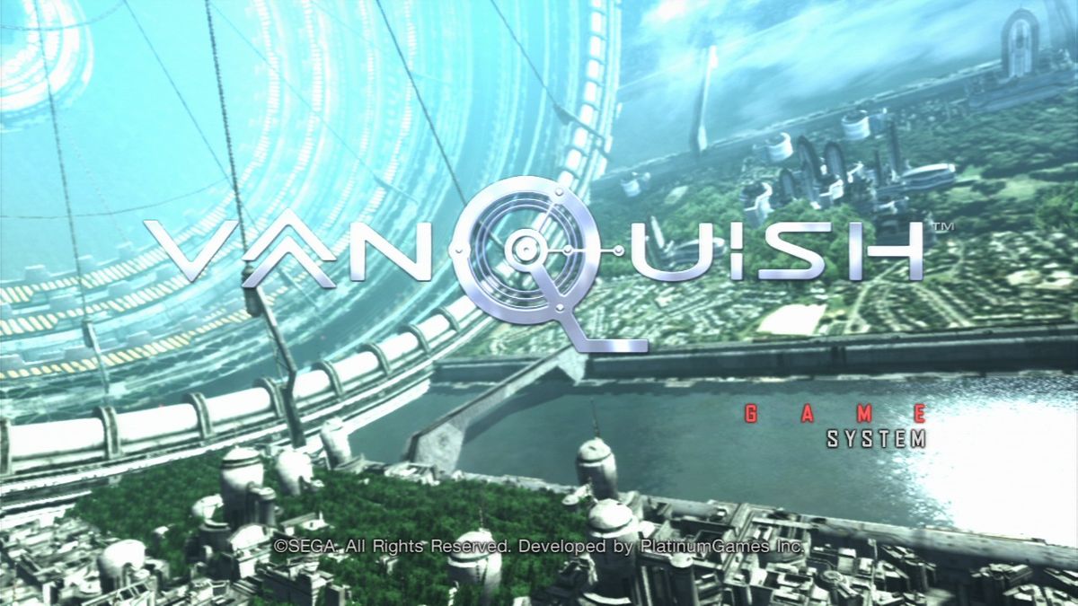 Vanquish (PlayStation 3) screenshot: Main menu.