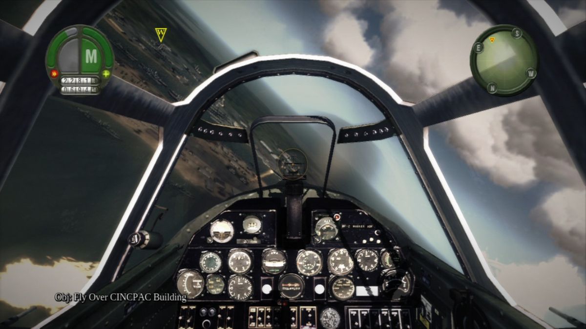 Damage Inc.: Pacific Squadron WWII (PlayStation 3) screenshot: Time to test the guns.