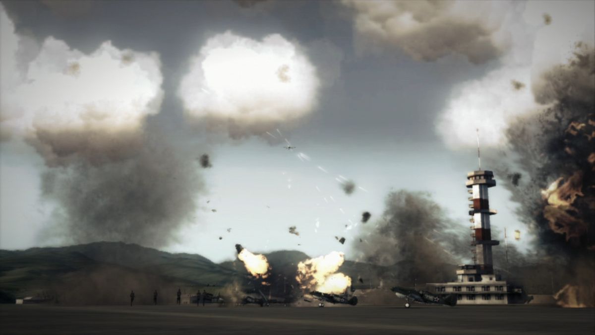 Damage Inc.: Pacific Squadron WWII (PlayStation 3) screenshot: Better to take off while there's still time.