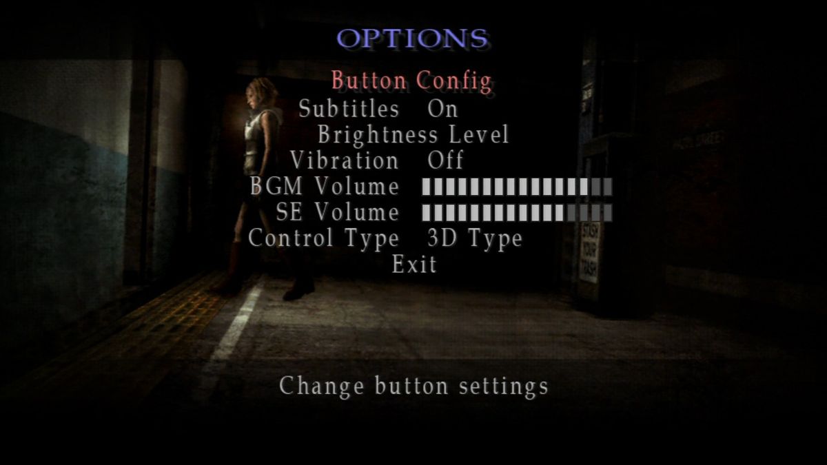 Silent Hill: HD Collection (PlayStation 3) screenshot: Silent Hill 3 - Game options.