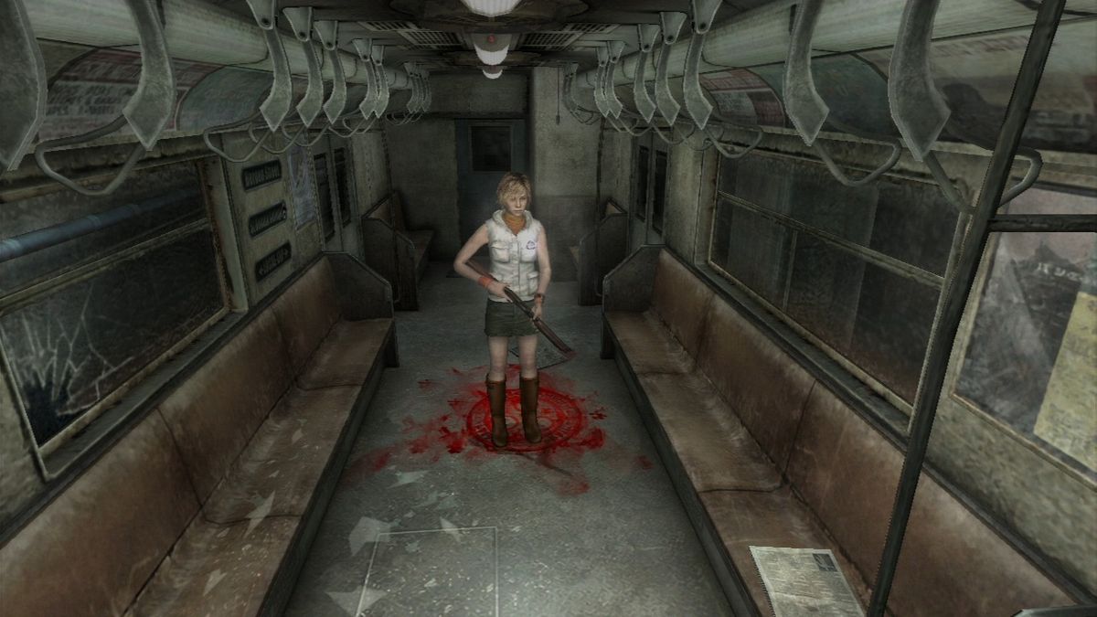 Silent Hill: HD Collection (PlayStation 3) screenshot: Silent Hill 3 - Taking the train home.