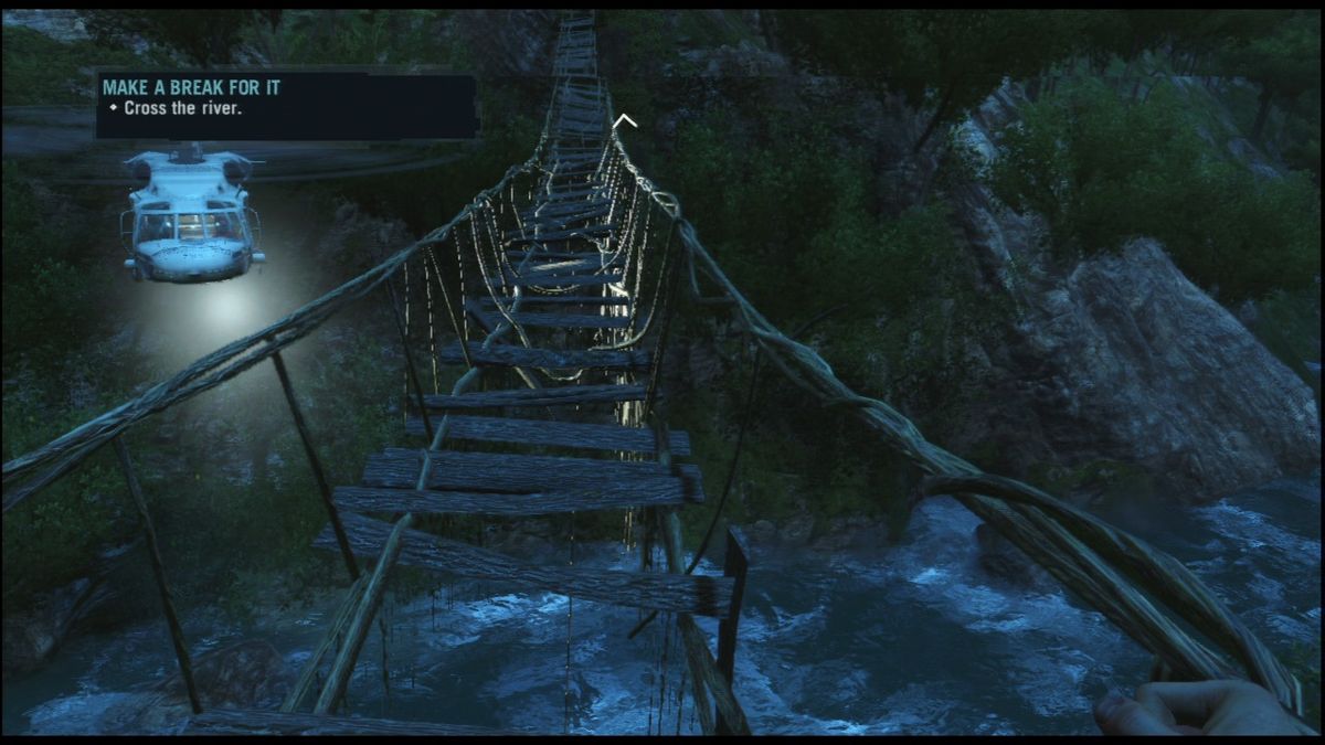 Far Cry 3 (PlayStation 3) screenshot: Seriously, they brought in a helicopter for me?