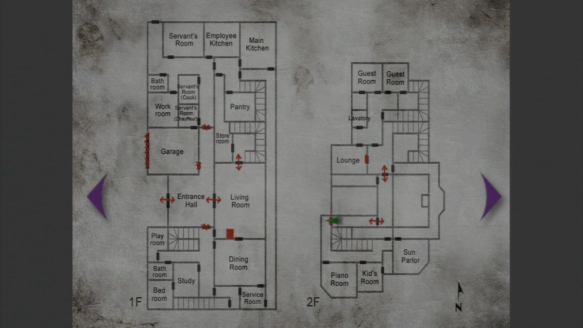 Silent Hill: HD Collection (PlayStation 3) screenshot: Silent Hill 2 sub-scenario - Map of the mansion.