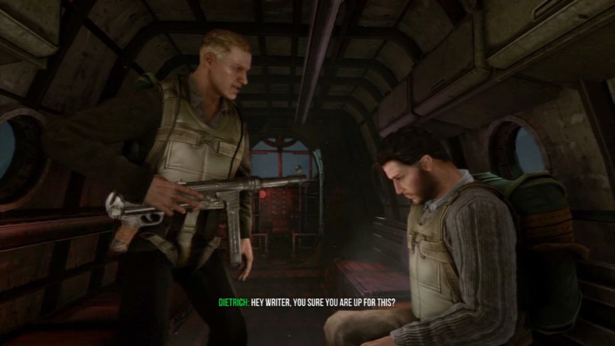 Enemy Front (PlayStation 3) screenshot: The moment before parachuting down.