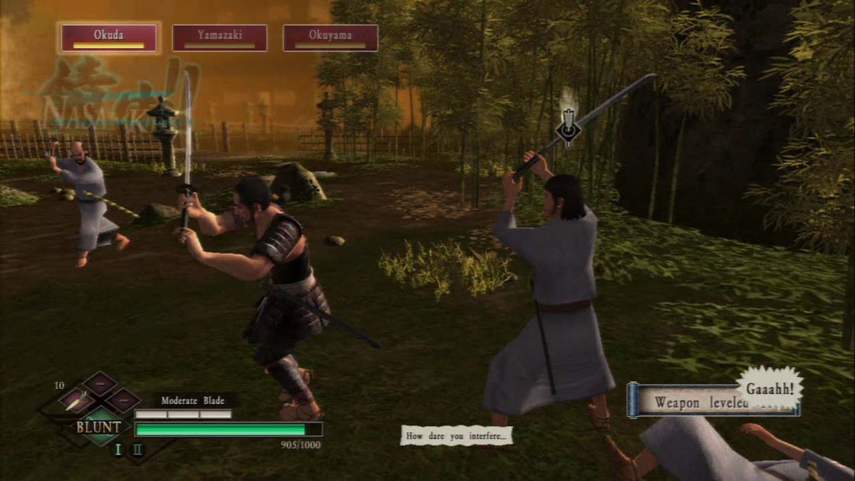 Way of the Samurai 3 (PlayStation 3) screenshot: The 100 enemy challenge!
