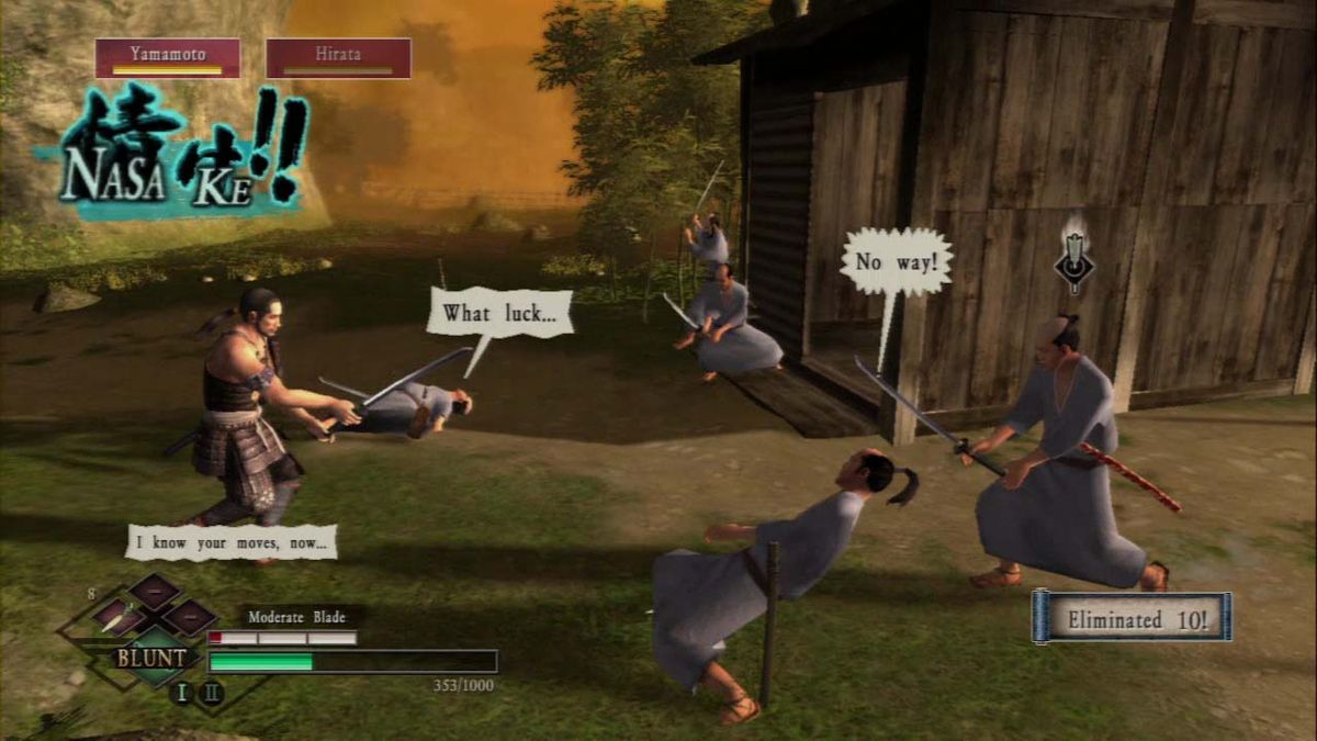 Way of the Samurai 3 (PlayStation 3) screenshot: For some reason he's upset I didn't kill him.