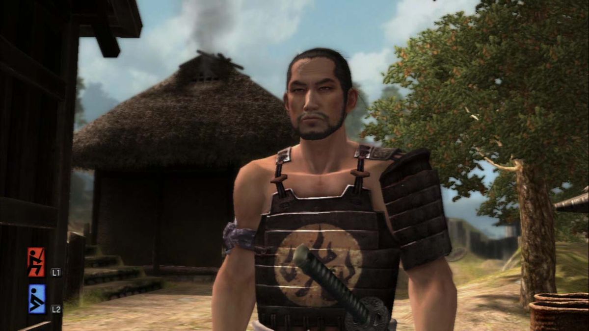 Way of the Samurai 3 (PlayStation 3) screenshot: 50% of the games scenes are just this - staring at your character.