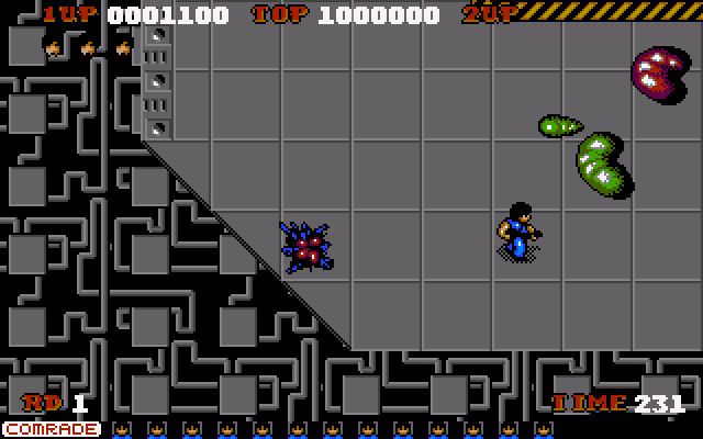 Alien Syndrome (Amiga) screenshot: Round 1