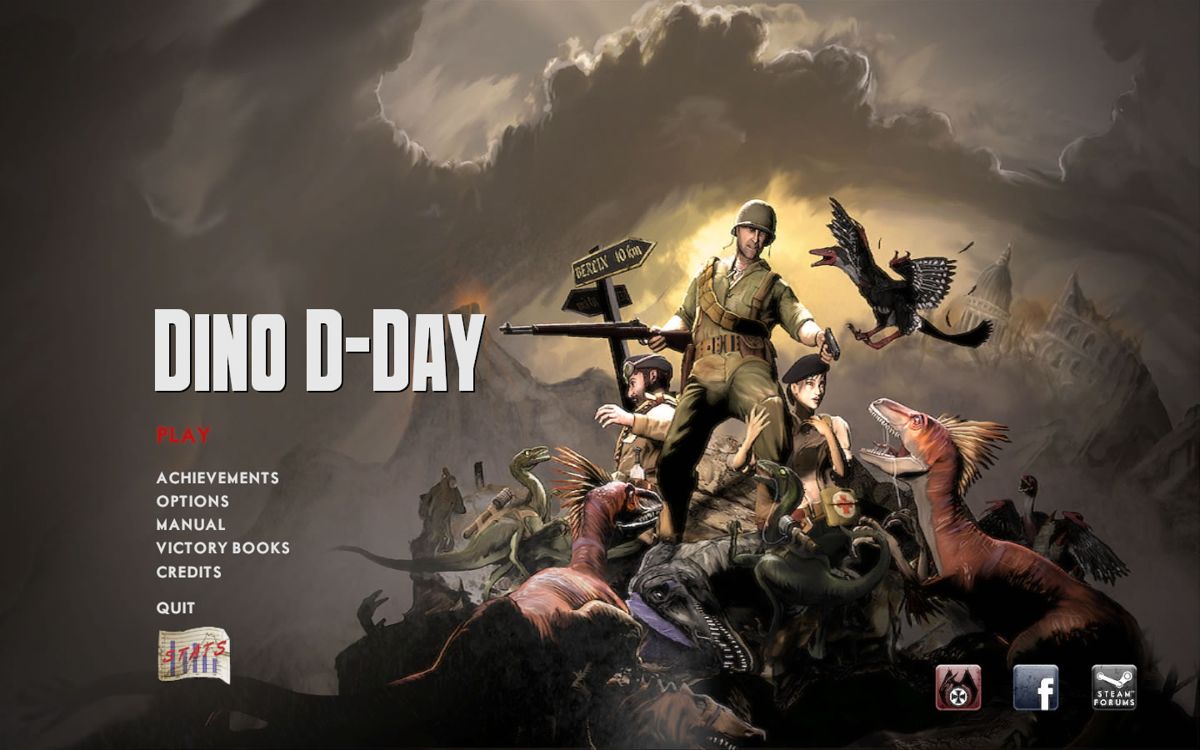Dino D-Day (Windows) screenshot: Main menu (2014)
