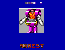 ESWAT: Cyber Police (SEGA Master System) screenshot: Arrest this man