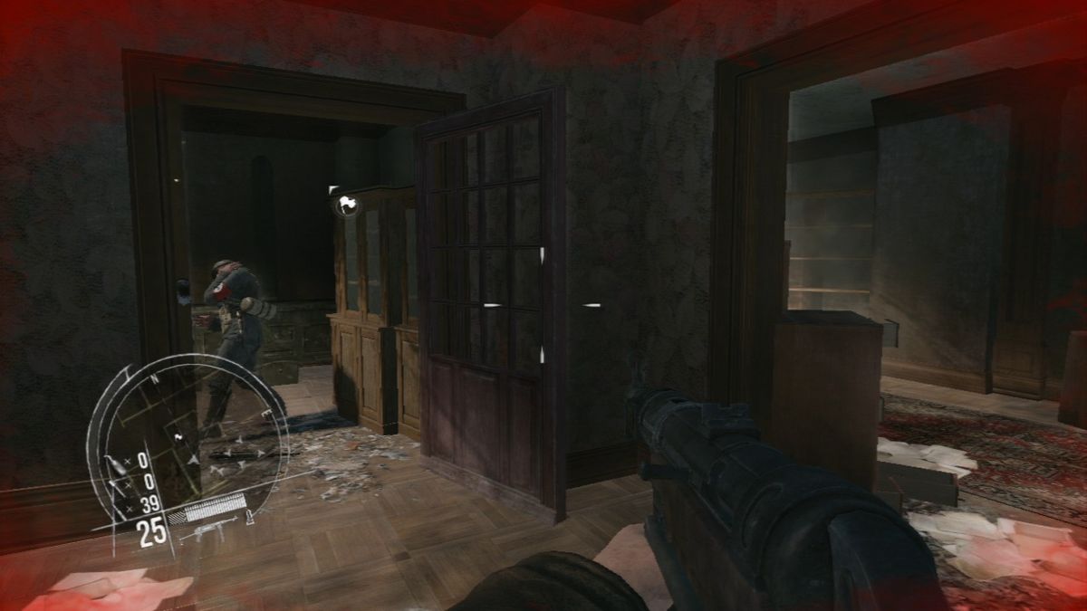 Enemy Front (PlayStation 3) screenshot: Clearing the houses, one room at the time.