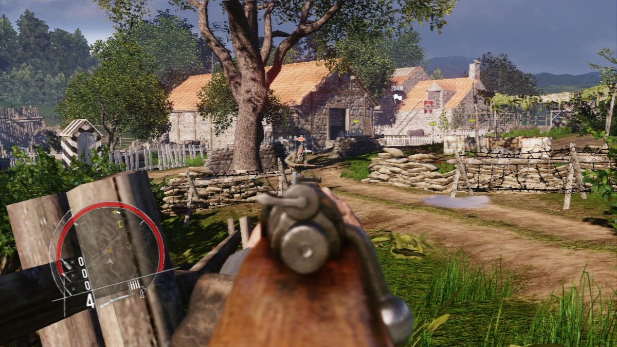 Enemy Front (PlayStation 3) screenshot: German rifle is good for long distance targets, but fires only one bullet at the time.