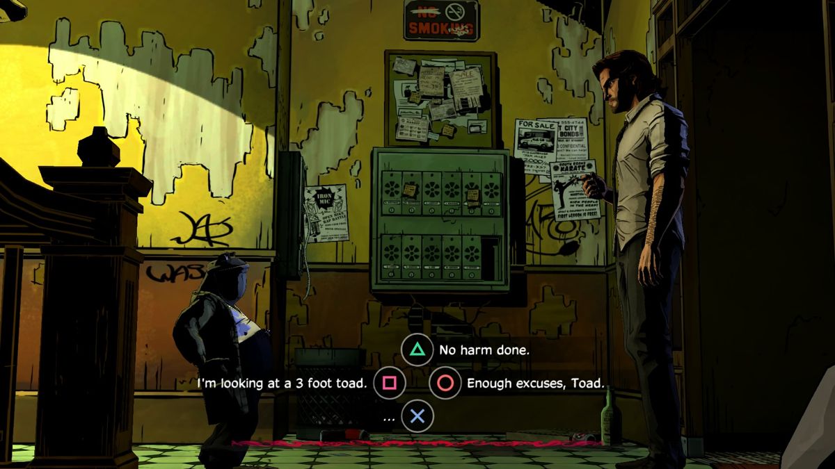 The Wolf Among Us (PlayStation 4) screenshot: Episode 1: Action menu
