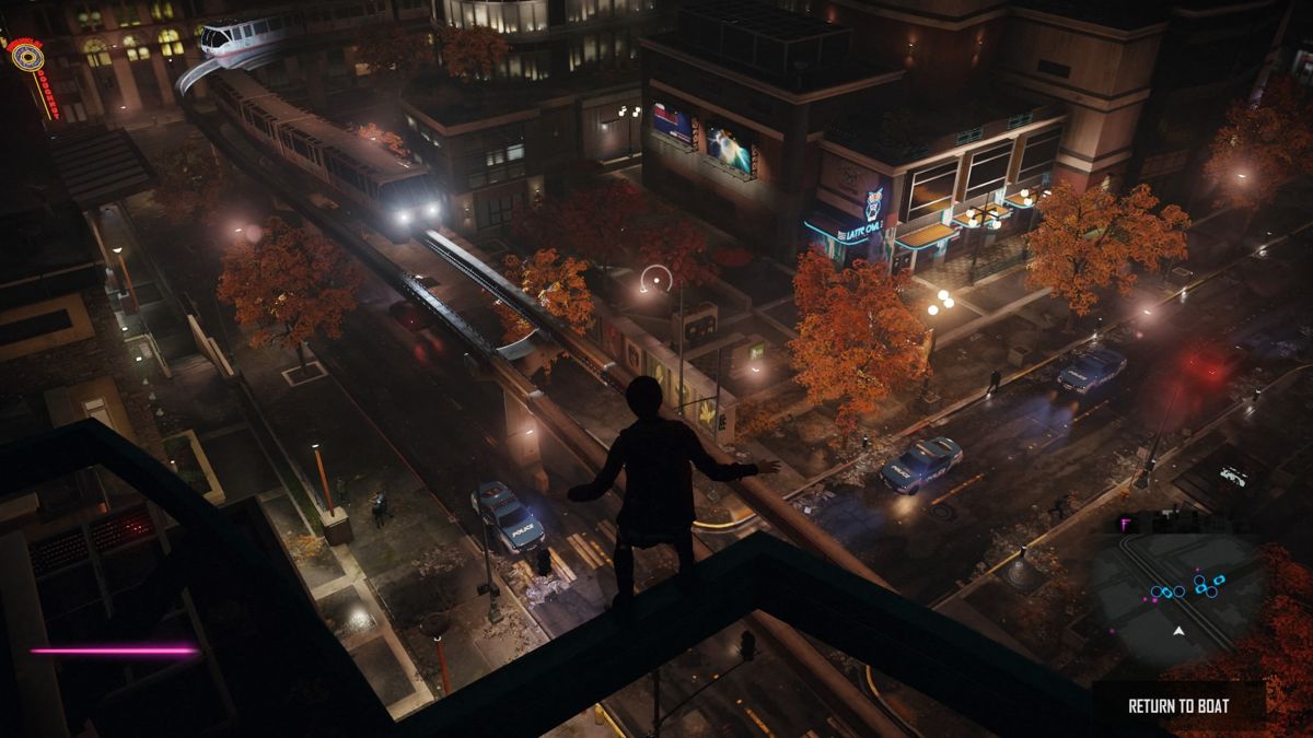 inFAMOUS: First Light (PlayStation 4) screenshot: Balancing on the ramp