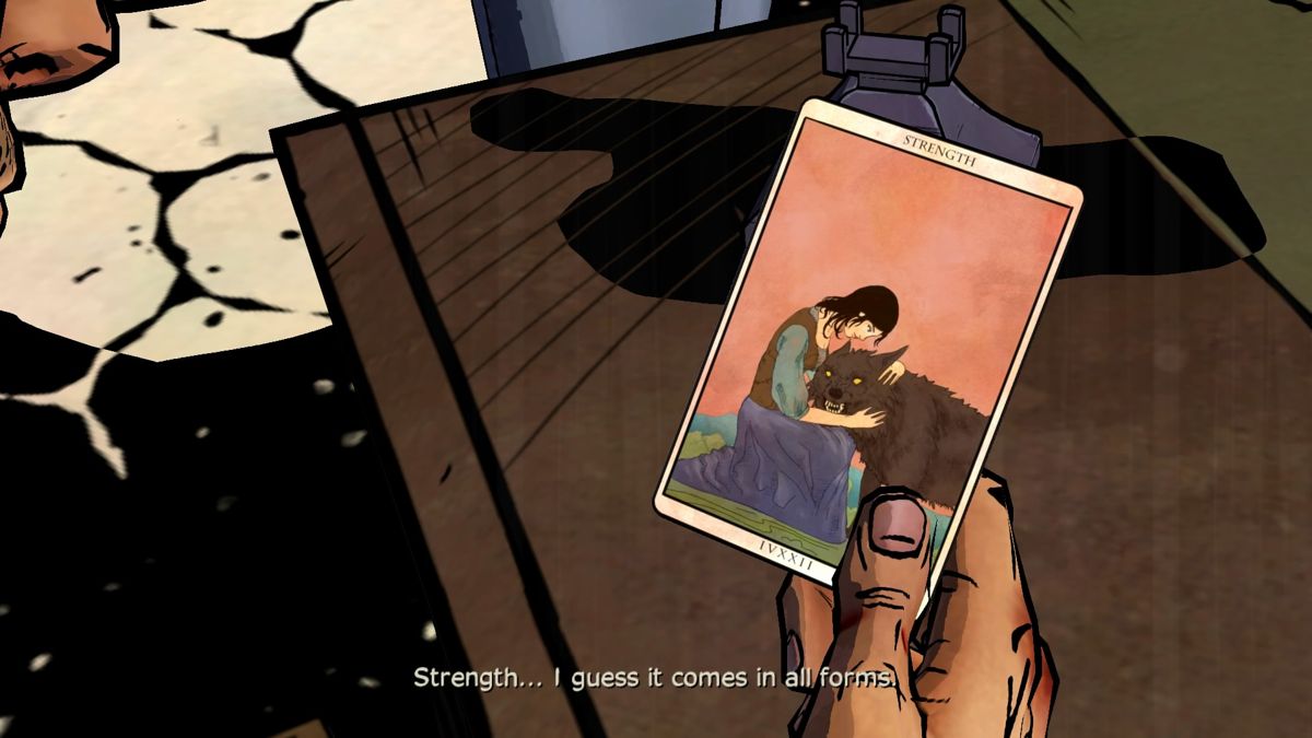 The Wolf Among Us (PlayStation 4) screenshot: Episode 1: Picture with a wolf