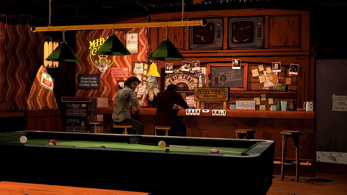 The Wolf Among Us (PlayStation 4) screenshot: Episode 1: At the Trip Trap bar