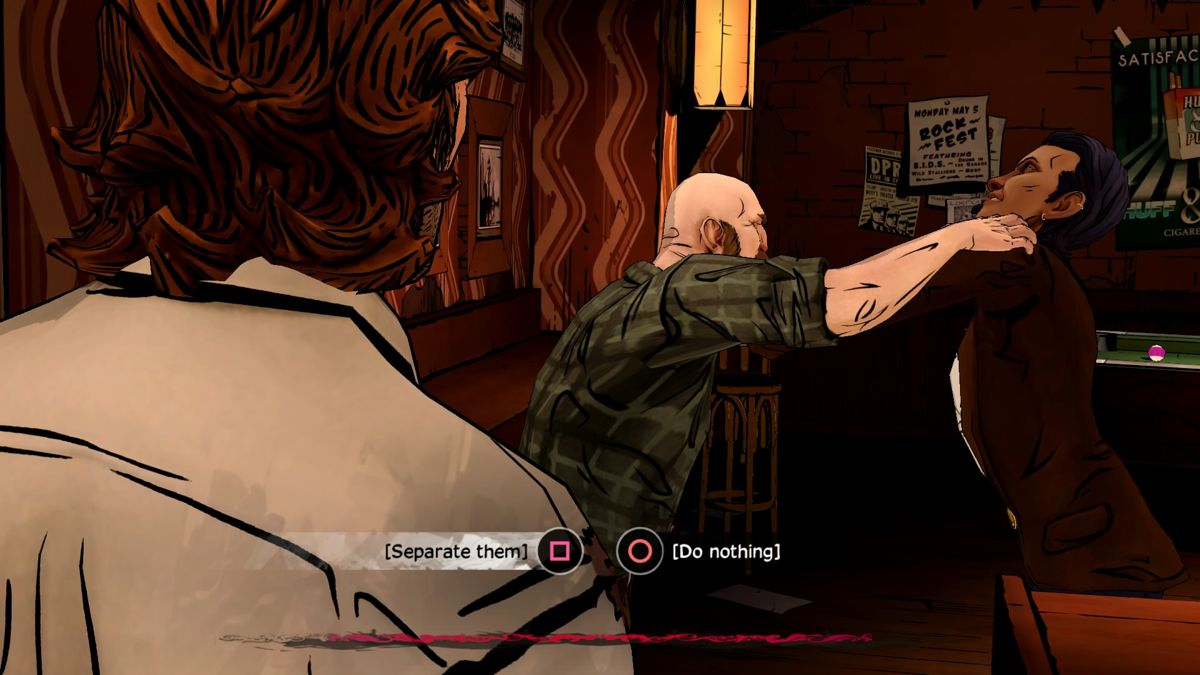 The Wolf Among Us (PlayStation 4) screenshot: Episode 3 - Better to separate these two hot heads.