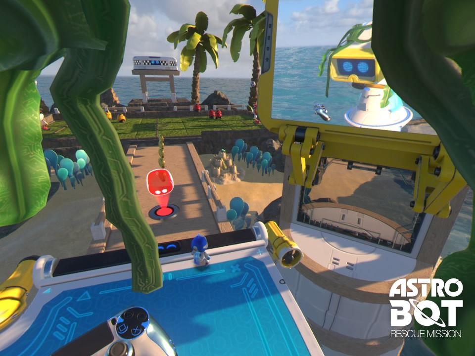 Astro Bot: Rescue Mission (PlayStation 4) screenshot: There's some algae on my headset
