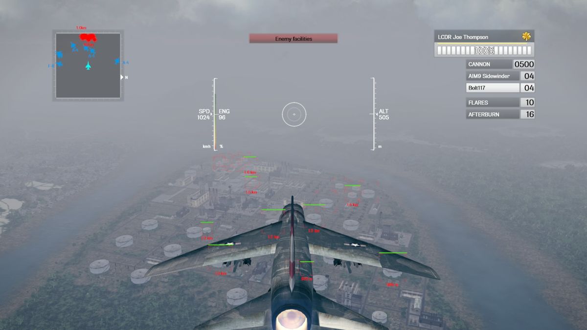 Air Conflicts: Vietnam - Ultimate Edition (PlayStation 4) screenshot: Bombing the oil refineries.