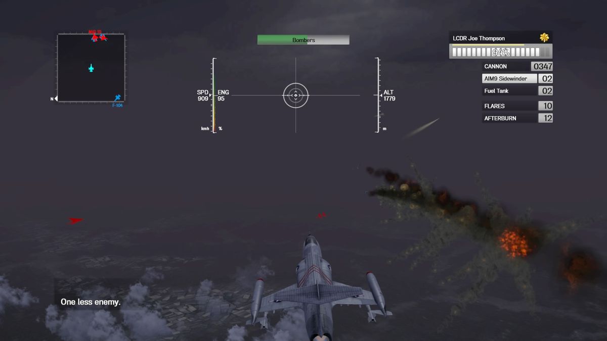 Air Conflicts: Vietnam - Ultimate Edition (PlayStation 4) screenshot: Protecting your bombers against enemy fighters.