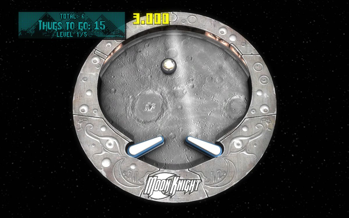 Marvel Pinball: Vengeance and Virtue (Windows) screenshot: <i>Moon Knight</i> - The mini-playfield inside the moon.
