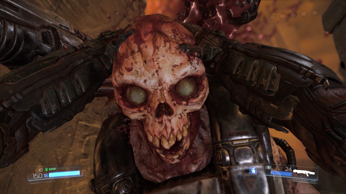 Doom (PlayStation 4) screenshot: Sorry, no kissing demons policy here