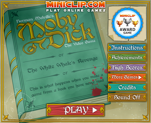 Moby Dick (Browser) screenshot: Main menu