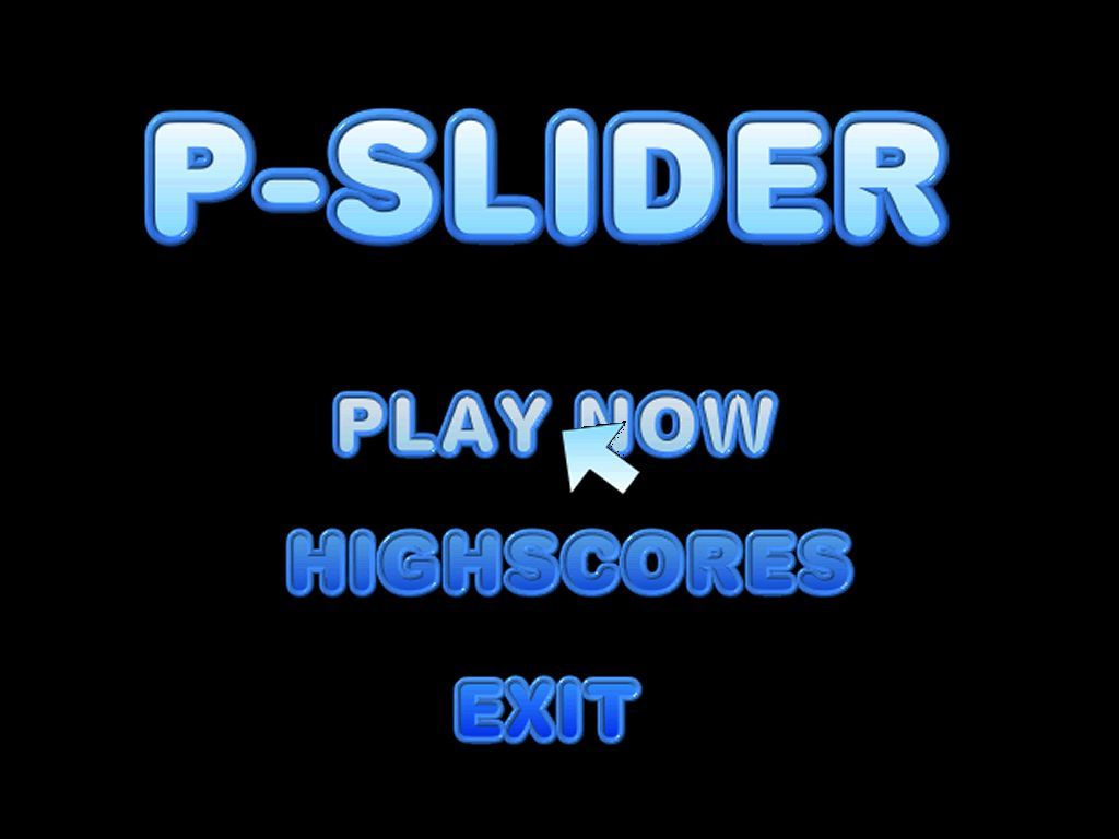 P-Slider (Windows) screenshot: The game's main menu