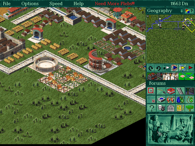 Caesar II (DOS) screenshot: Ruins