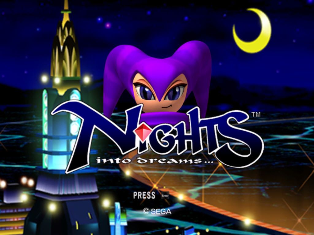 NiGHTS into Dreams... (Windows) screenshot: Title screen