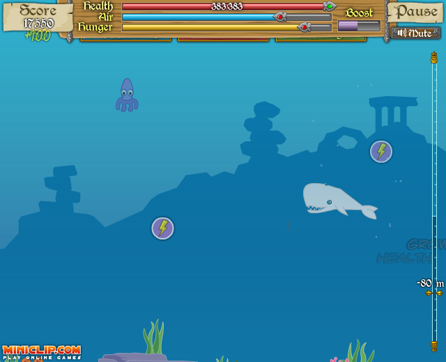 Moby Dick (Browser) screenshot: Two boost pick-ups